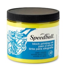 Speedball Water-Soluble Block Ink, Process Yellow, 8oz