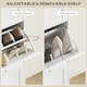 image 4 of HOMCOM Narrow Shoe Cabinet with 3 Flip Drawers for 18 Pairs of Shoes White