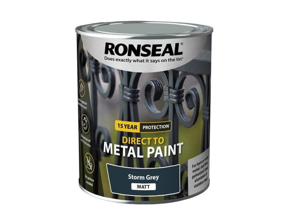 Ronseal - Direct to Metal Paint Storm Grey Matt 750ml