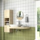 image 6 of kleankin Round Mirror for Wall Makeup Mirror with Shelf Natural Wood Effect
