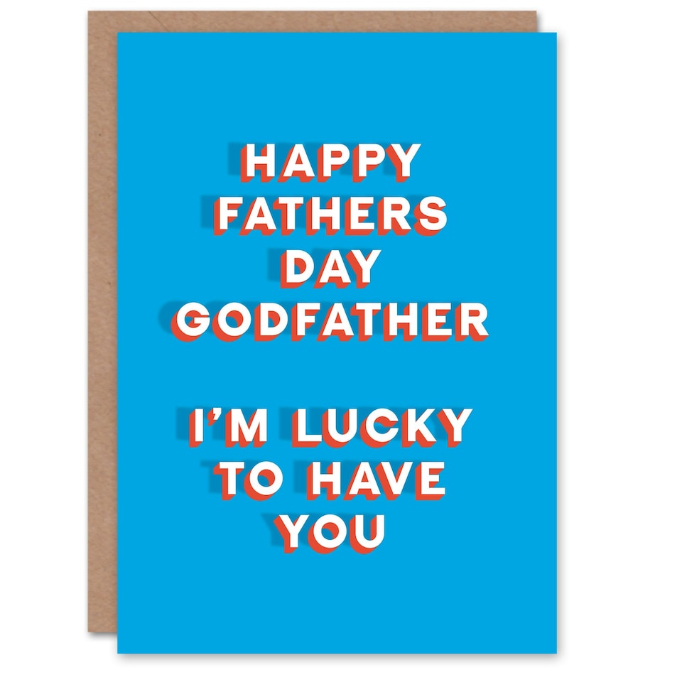 image 1 of Lucky Have You God Sincere Loving Fathers Day Dad Card