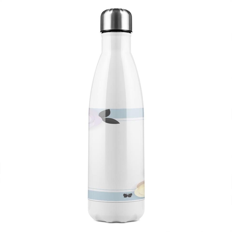 image 1 of Pastel Colour Flowers Stainless Steel Bottle | Multi | 500ml