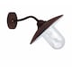 image 1 of Wally 1 Light Outdoor Fisherman Dome Wall Light Rust Brown IP44, E27