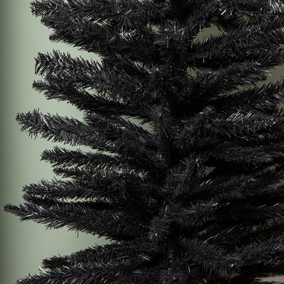 image 1 of 7ft (2.1m) Black Pencil Pine Artificial Christmas Tree with 401 Tips