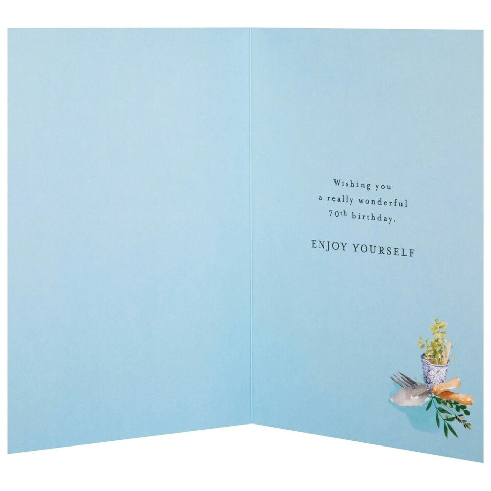 image 1 of Plants & Flowers Design 70th Birthday Card