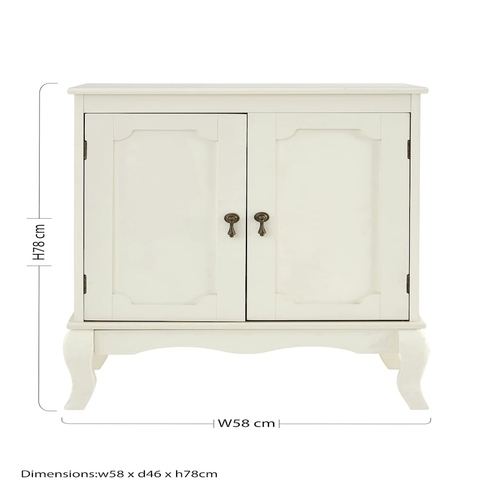 image 1 of Marcella Double Door Cabinet Cream