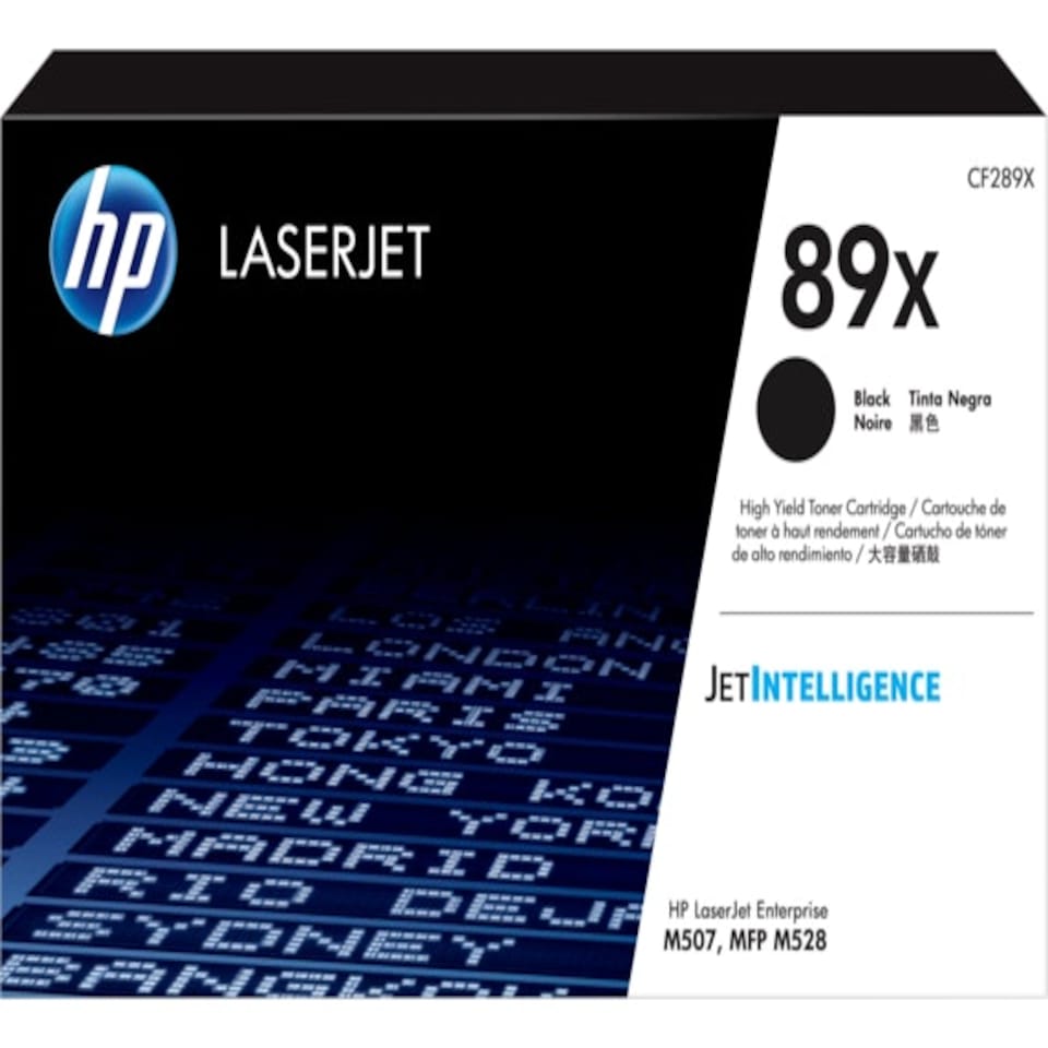 HP 89X Black High Yield Toner 10K pages for HP LaserJet Enterprise M507 series and HP LaserJet Enterprise MFP M528 series - CF289X N/A