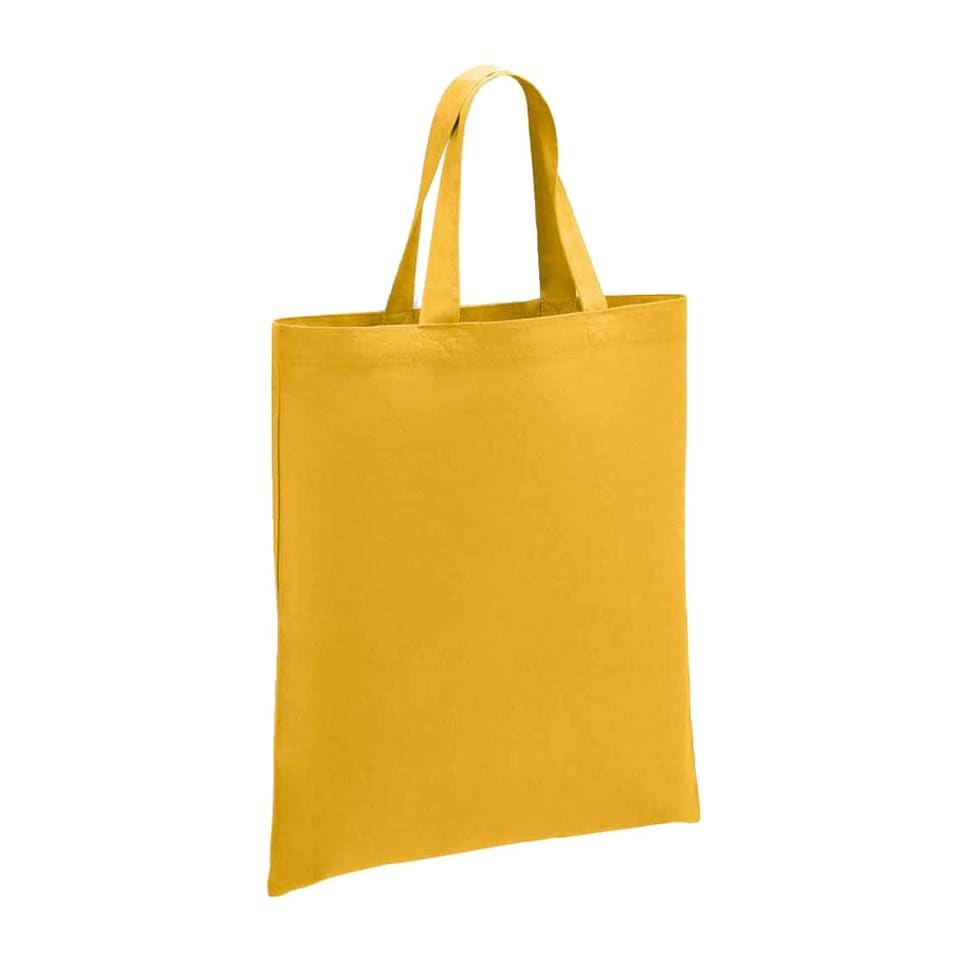 Brand Lab Cotton Short Handle Shopper Bag - Mustard Yellow - One Size Yellow