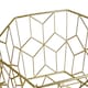 image 4 of Stylish Matte Gold Fruit Basket, Functional Design Unique Fruit Basket For Livingroom, Durable Fruit Basket Gold