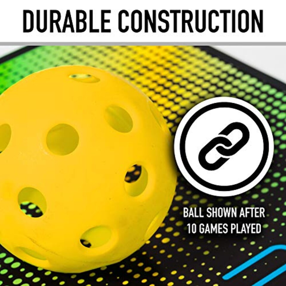 image 1 of Franklin Sports X-26 Indoor Pickleballs - USA Approved Tournament Balls - Bulk 100 Pack - Yellow