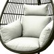 image 1 of Homescapes Luxury Waterproof Egg Chair Cushion With Headrest - Natural