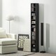 image 2 of HOMCOM 204 CD Storage Tower Tall Bookcase Bookshelf with 12 Cubes