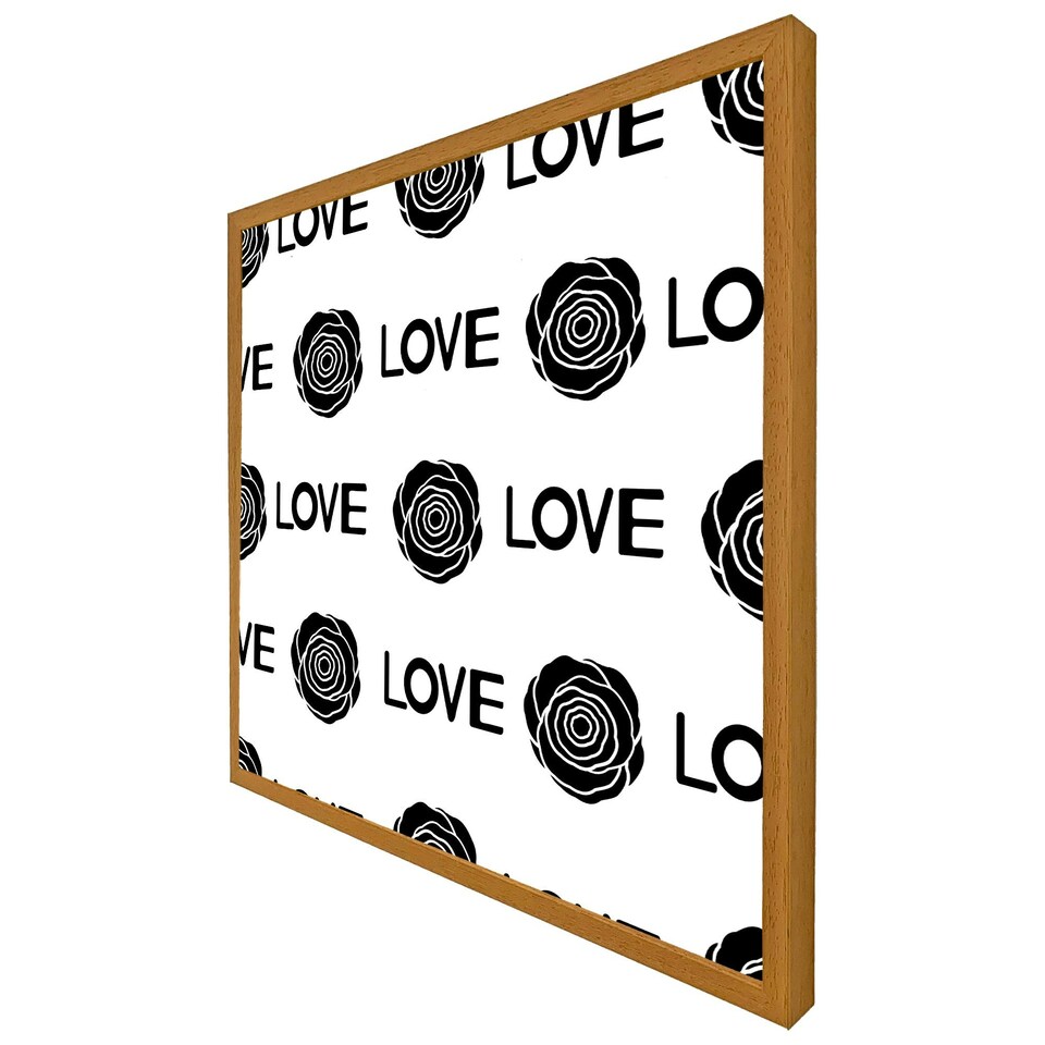 image 1 of Rose & love print (Picutre Frame) Grey | XS