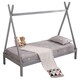 image 1 of Harry Kids Childrens Grey Wooden Teepee Tent Single Bed Frame