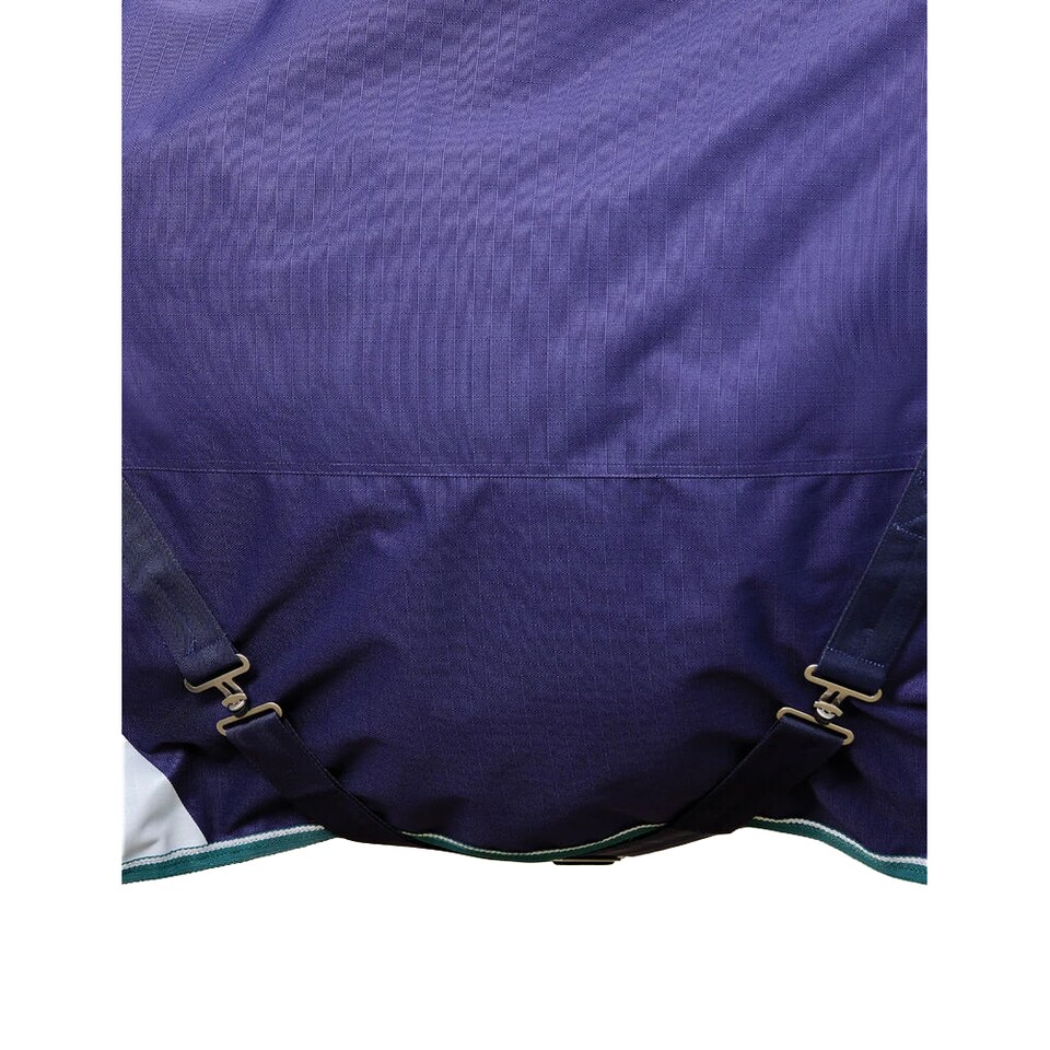 image 1 of Weatherbeeta Comfitec Plus Dynamic Detachable Neck Horse Turnout Rug | Blue | Navy/Forest Green | 7Ft | 1