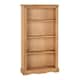 image 1 of Corona Medium Bookcase - L29 x W83.5 x H150 cm - Distressed Waxed Pine Brown