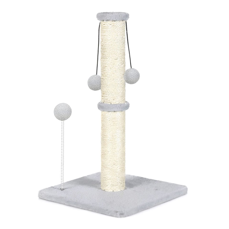 image 1 of Skylos 51cm Cat Scratching Post Natural Sisal Heavy Duty Base with Toy Ball
