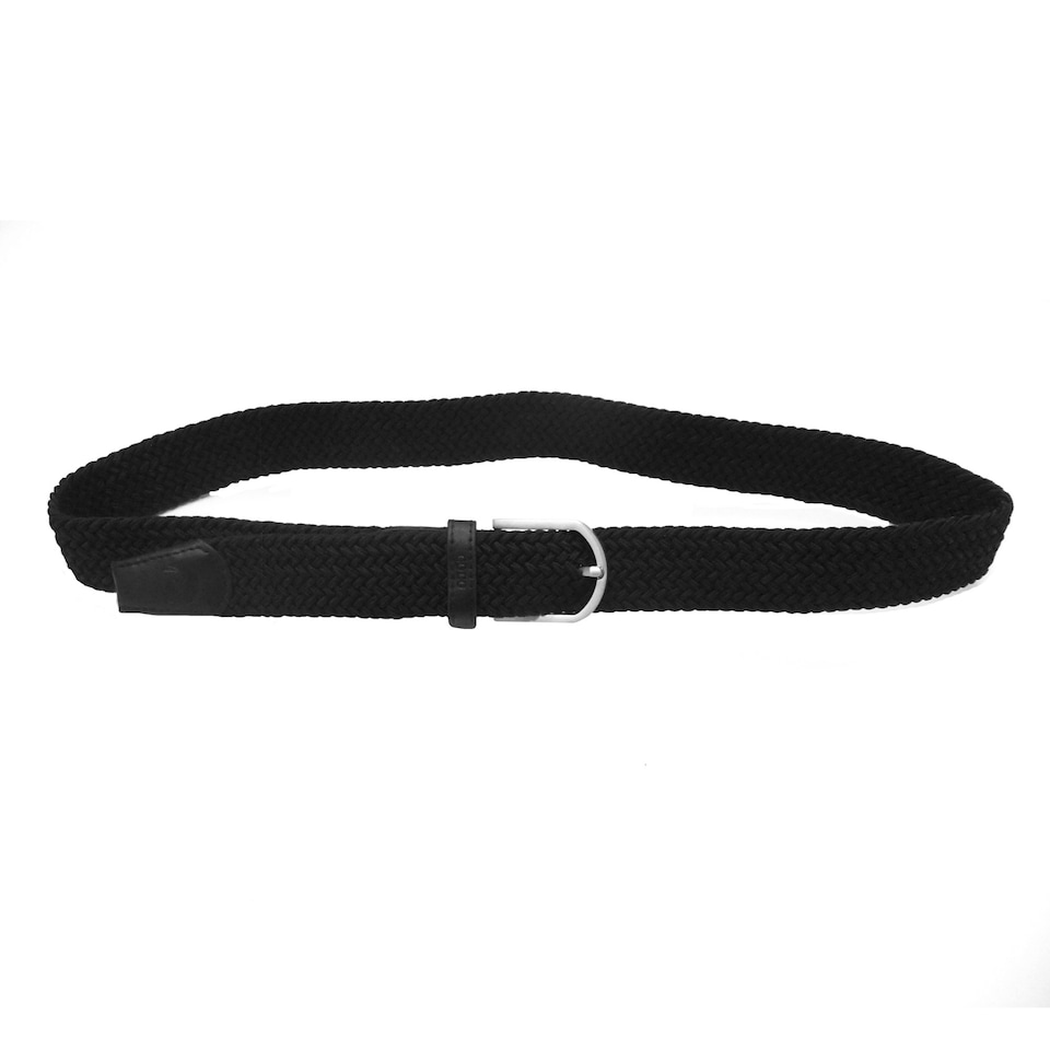 image 1 of Coco Equestrian Black Unisex Child Woven Elastic Braided Stretch Riding Belt | Black