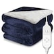 image 10 of Dreamcatcher Navy Blue Soft Microfleece & Sherpa Electric Blanket Heated Throw 160x120cm | Blue | Blue | One Size | 1