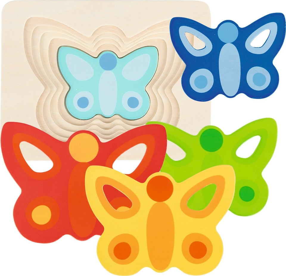 Goki Wooden 5 Piece Butterfly II Puzzle