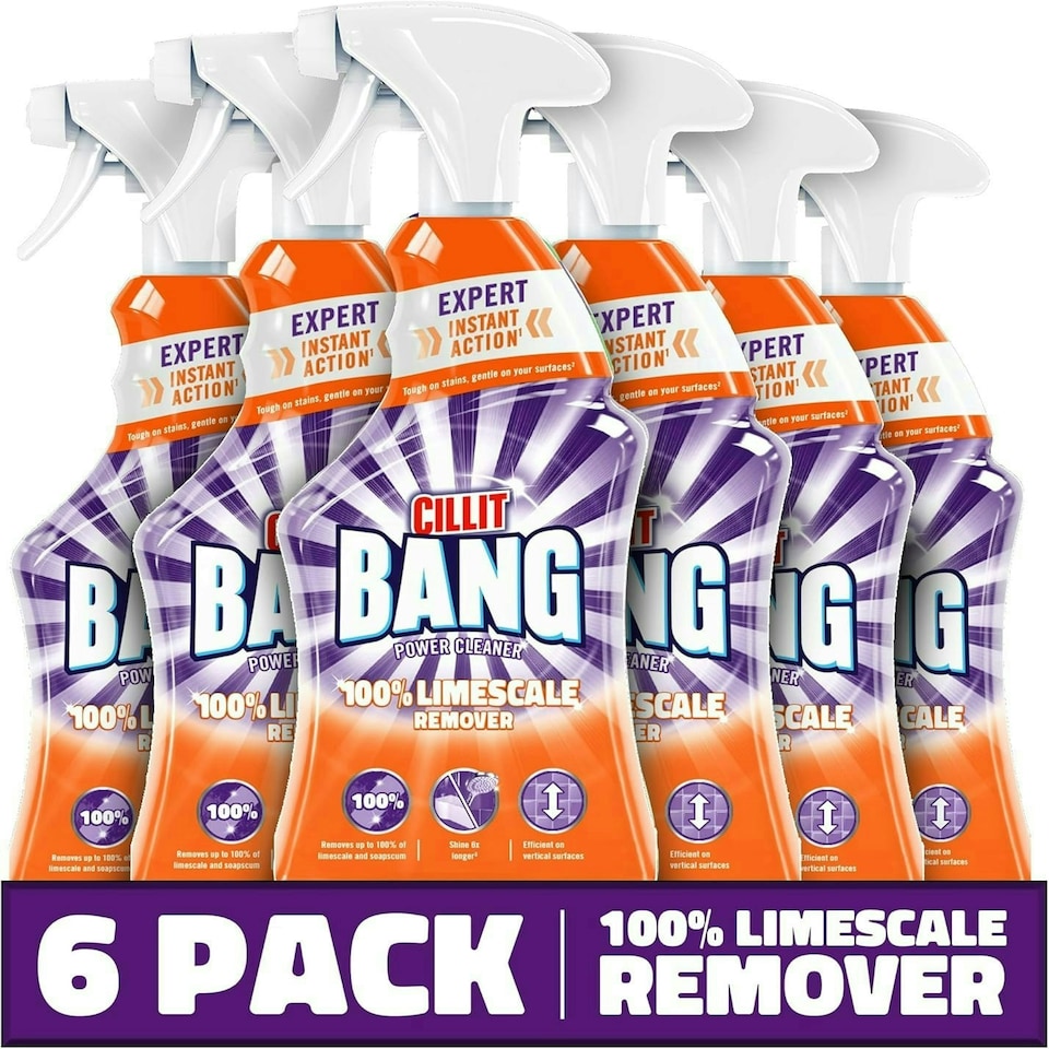 image 1 of Cillit Bang Limescale Remover | 750ml Each | Pack of 6 | Removes Limescale, Grime & Dirt