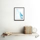 image 2 of Abstract Bright Blue Watercolour Bathroom 9x7" Black Framed Wall Art Print