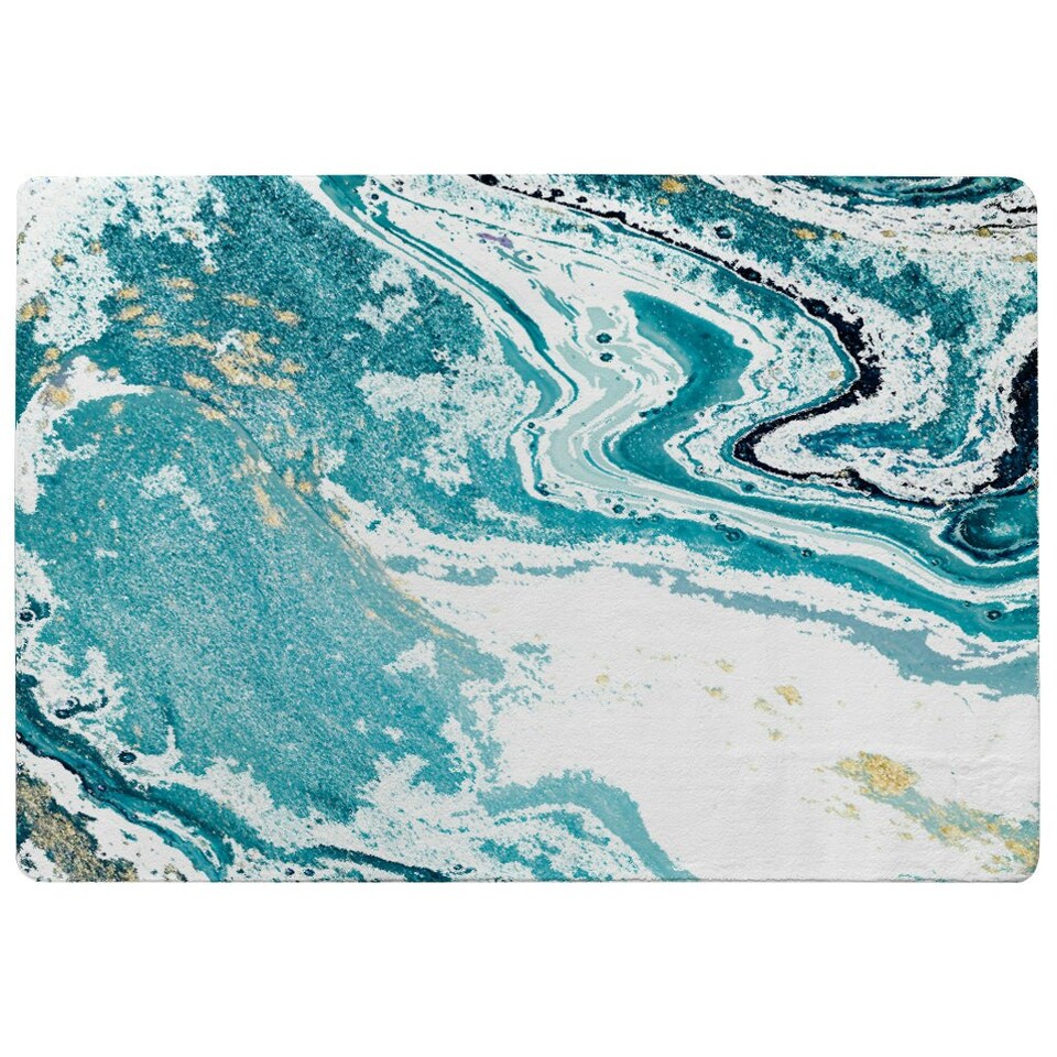 image 1 of Blue Marble (Rug) Blue | Large: 140x200cm