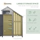image 3 of Outsunny Garden Storage Shed With Shelves Log Rack for Garden Tools