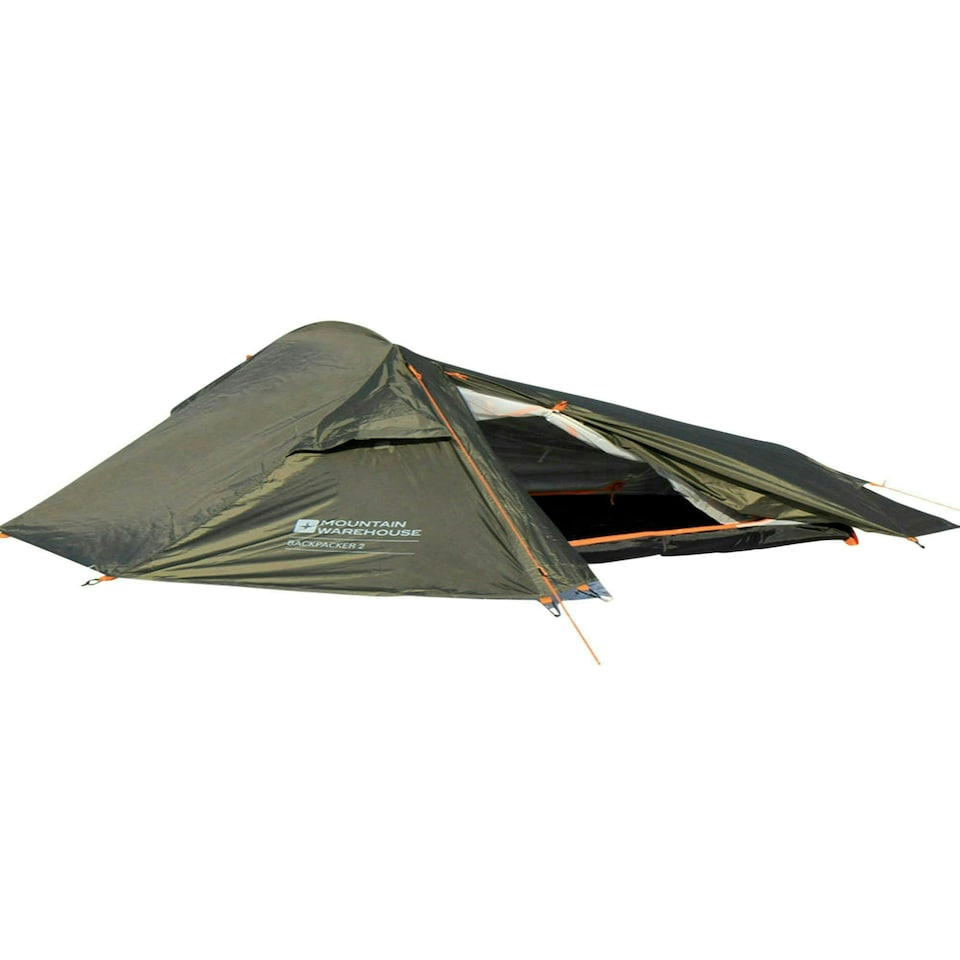 image 1 of Mountain Warehouse Camping Tent Sewn in Groundsheet Canopy Water Resistant Cover Green | Dark Green | One Size