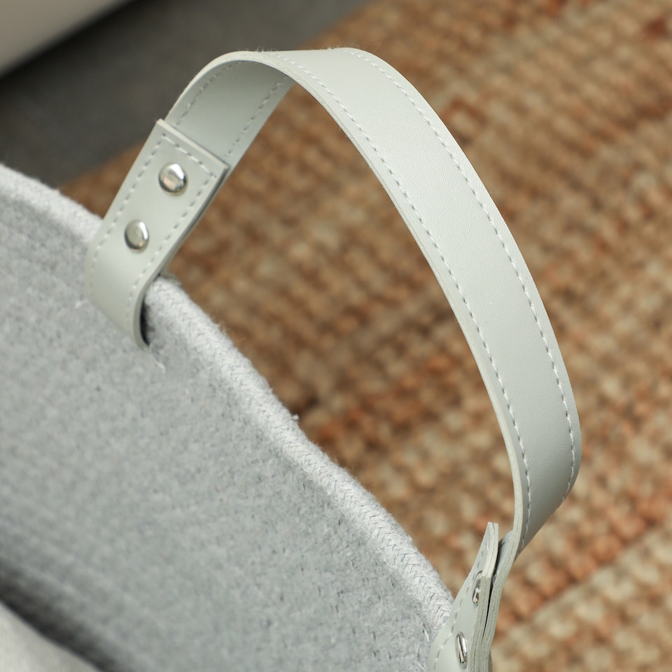 image 1 of HOMCOM 88L Laundry Hamper, Cotton Rope Laundry Basket with Handles, Collapsible Washing Bin, 56 x 35.5cm, Grey