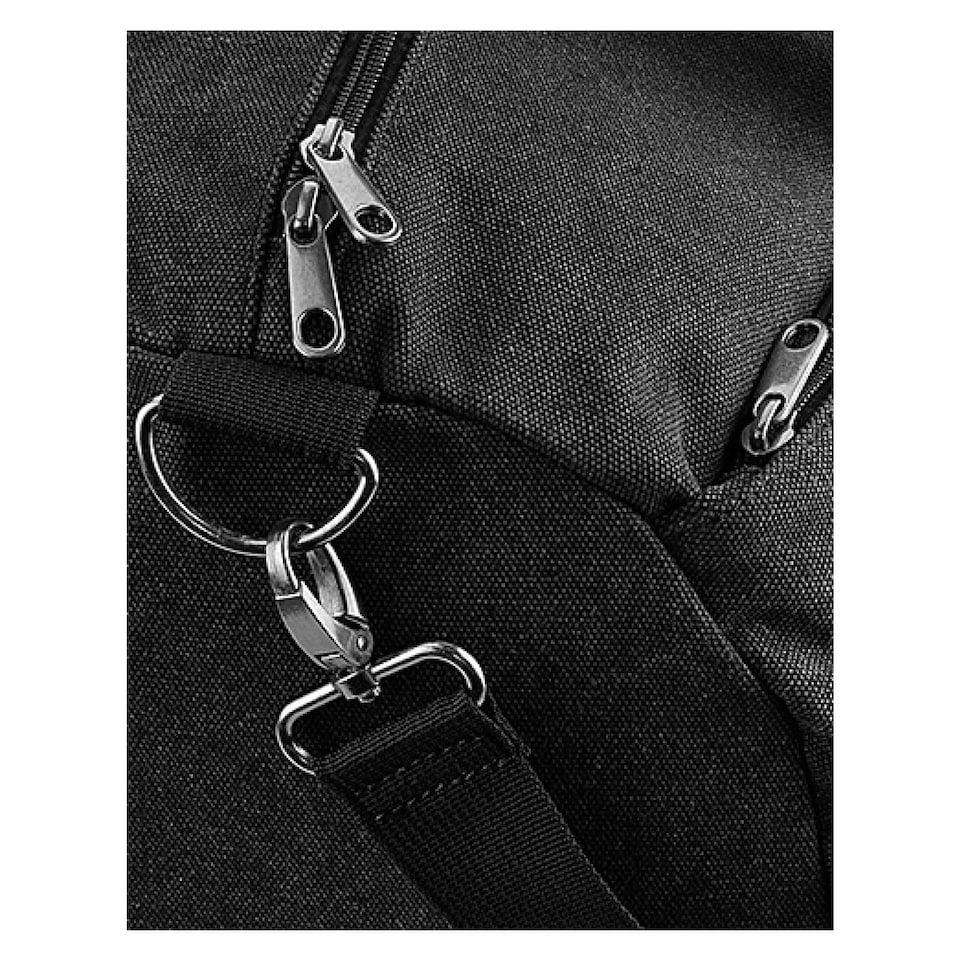 image 1 of Bagbase Barrel Canvas Duffle Bag - Vintage Black - One Size