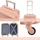 image 2 of Flight Knight Cabin Suitcase 55x35x20cm, Lightweight Carry On Bag - Over 100 Airlines- Ryanair, EasyJet, British Airways - Hand Luggage, ABS Hard Shell TSA Lock Pink | Rose | Cabin Bag