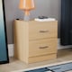 image 1 of Vida Designs Riano 2 Drawer Bedside Chest Cabinet Table Nightstand, Pine