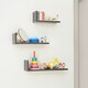 image 2 of Tutti Bambini Set of Three L-Shaped Wall Shelves - Slate Grey