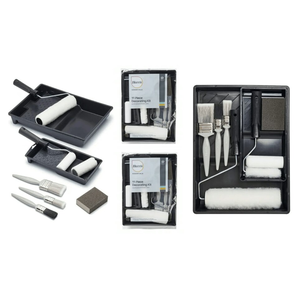 image 1 of Harris 11-Piece Paint Roller & Brush Set – Complete Decorating Kit