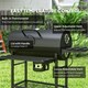 image 4 of Outsunny Charcoal BBQ Grill with Warming Rack Shelves Temperature Gauge