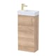 image 1 of Balterley Bathroom Contemporary Floor Standing Vanity Unit Basin & Handle Easy To Install | Brown | Bleached Cuneo Oak