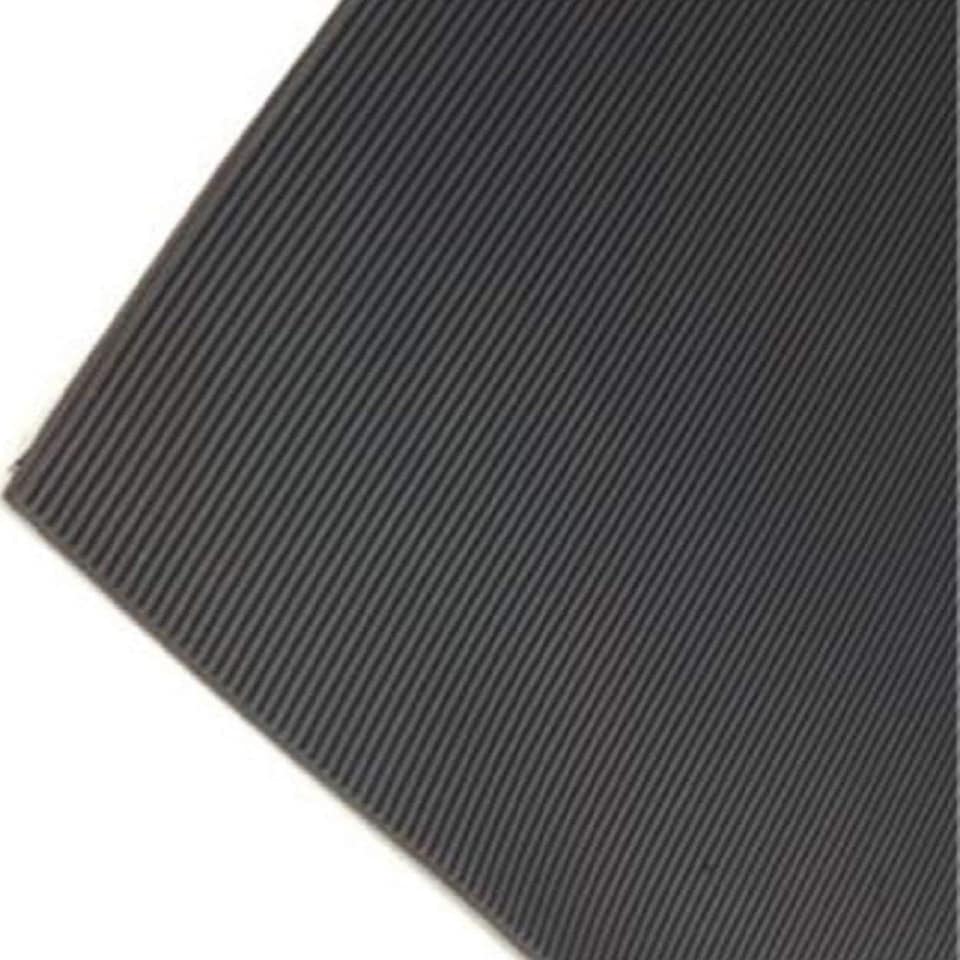 image 1 of Rubber Flooring Matting - 1m x 3m x 3mm - Fine Ribbed - Workshop Garage Shed Van Non-Slip