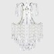 image 1 of ValueLights Modern Silver Chrome Ceiling Pendant Light Shade With Clear Acrylic Droplets