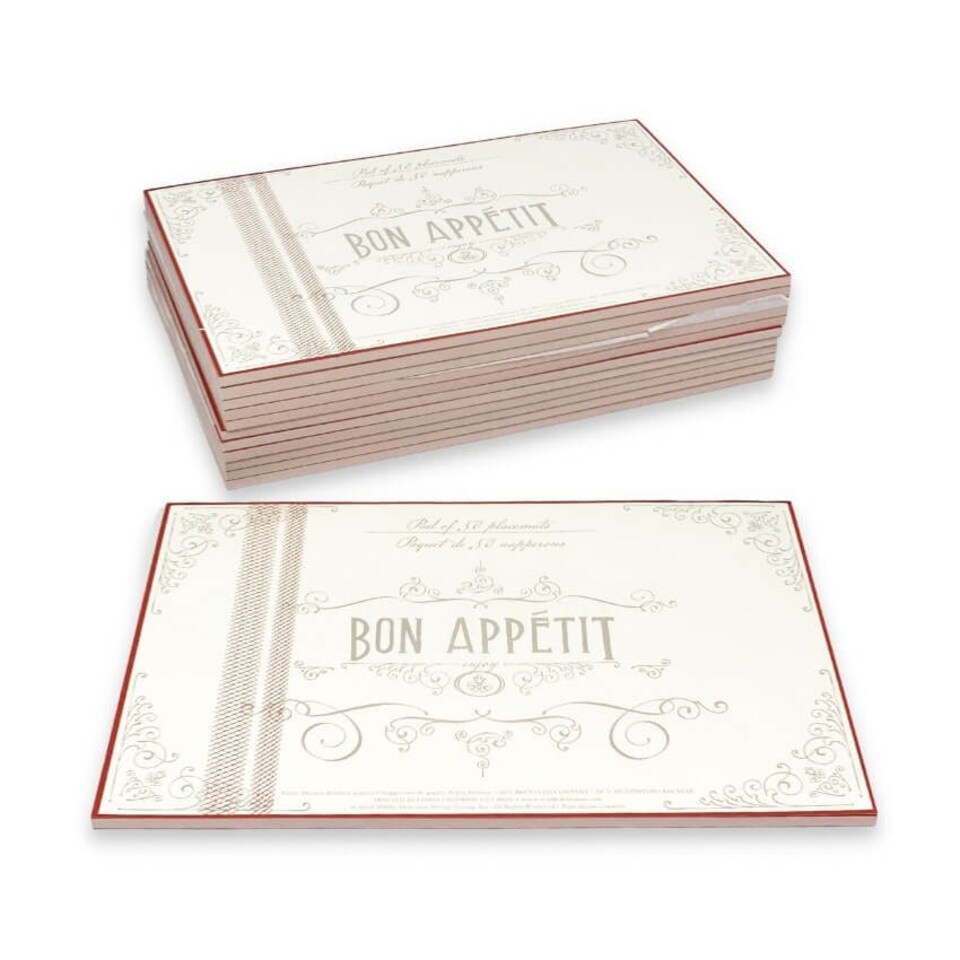 image 1 of Verano Spanish Ceramics Bon Appetit Placemats - 12 Pads (600 Sheets)
