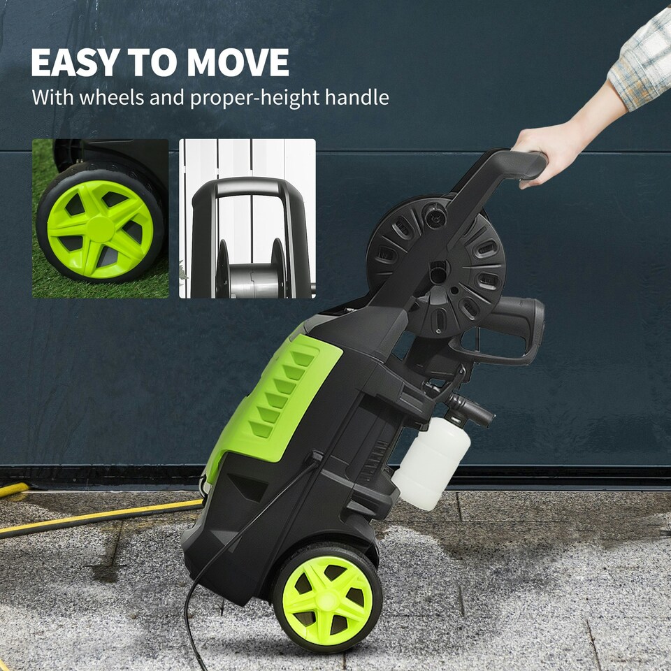 image 1 of Outsunny 2200W Power Washer 170 Bar Pressure with Adjustable Nozzle