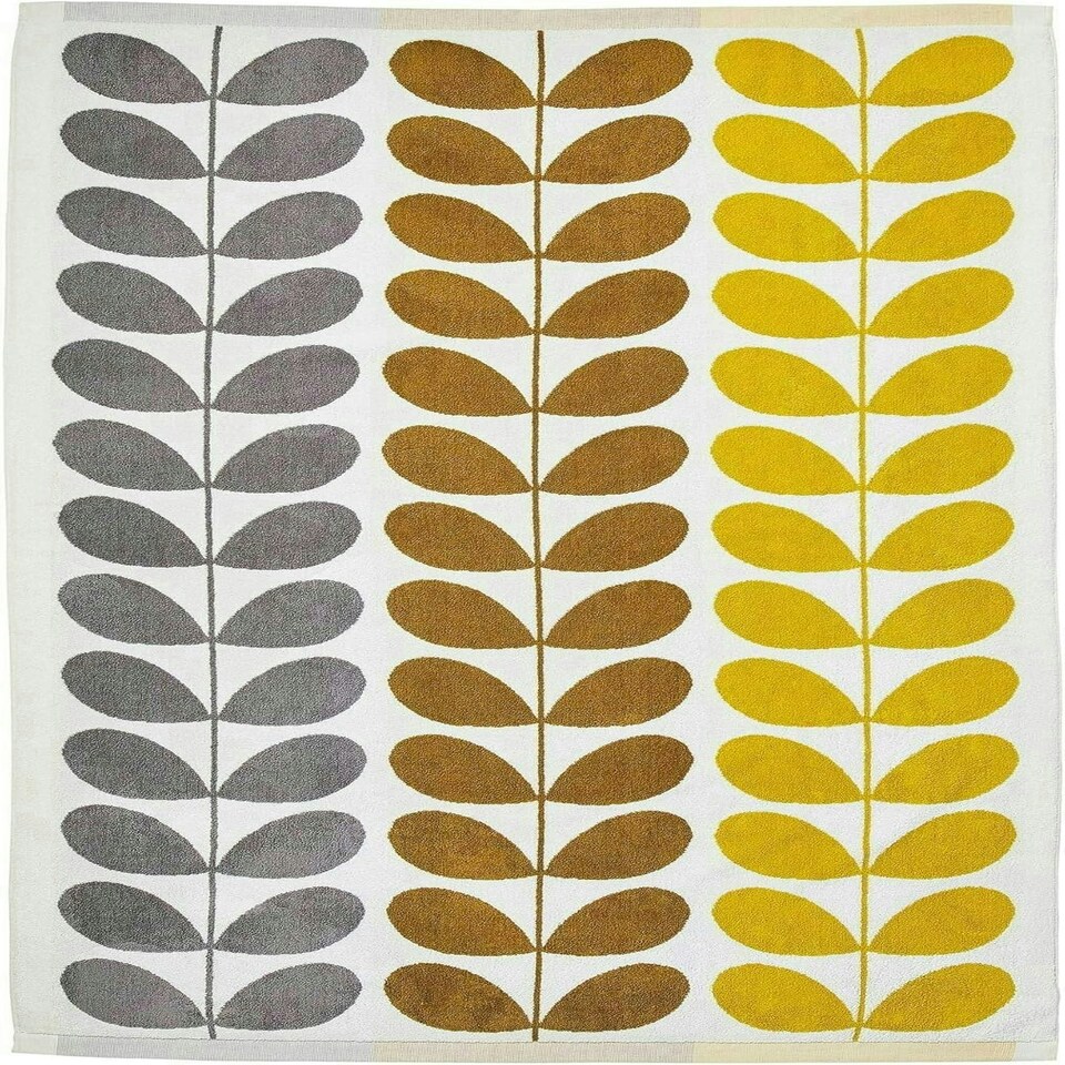 image 1 of Orla Kiely Trio Stem Dune 100x150cm Bath Sheet