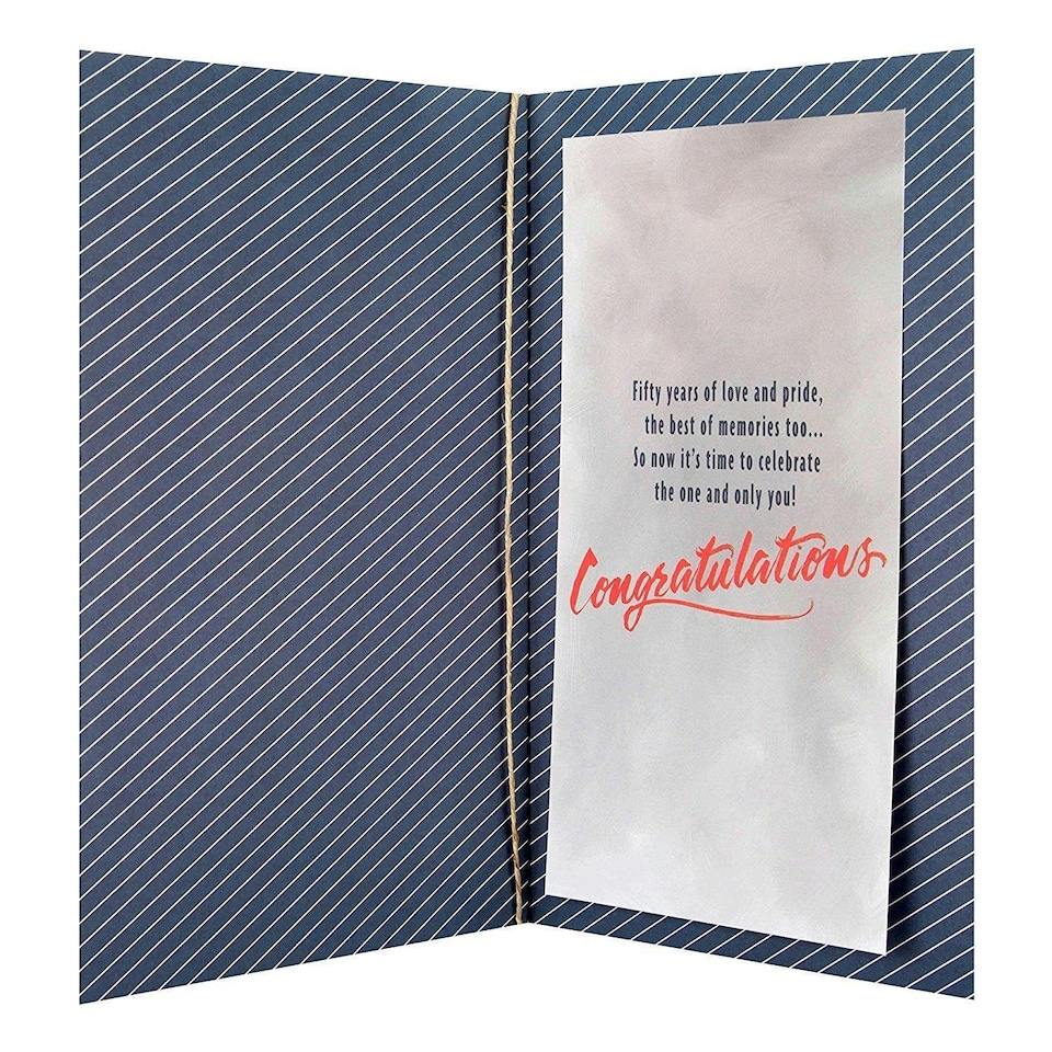 image 1 of Son Traditional 50th Birthday Card 'Love and Pride'