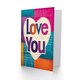 image 2 of Love You Heart Square Tiles Anniversary Valentines Day Card