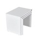 image 1 of Adore Florida Matt White Nest of 3 Tables - Space-Saving Side Tables White