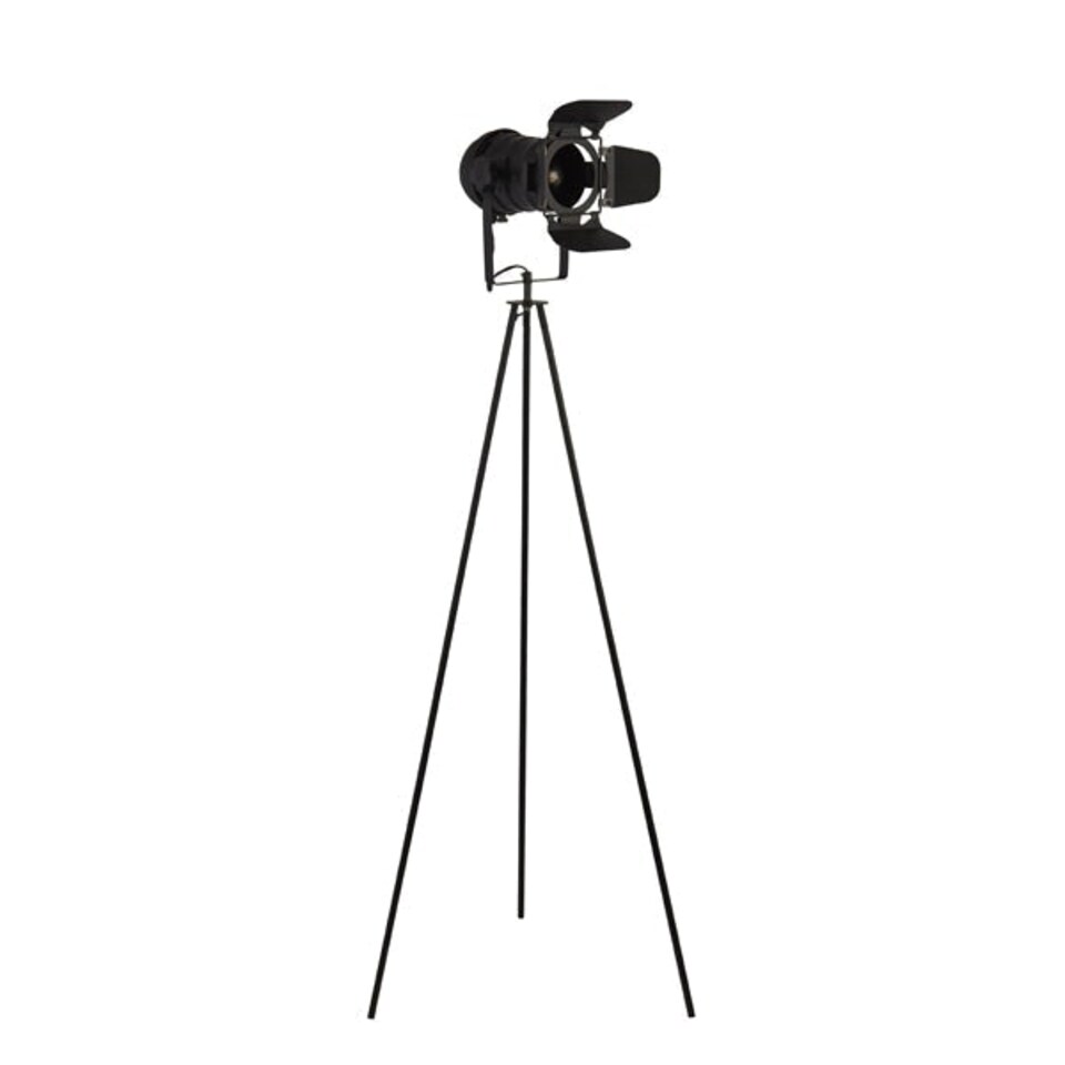 image 1 of Spectre Black Spotlight Tripod Floor Lamp