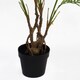 image 4 of 90cm Artificial Areca Palm Plant Twisted Detail Trunk with Gold Metal Planter | Green | 3ft