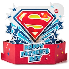 Hallmark Musical And Light Up Father's Day Card - 3D Superman Logo