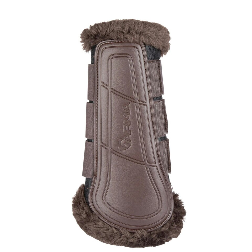 image 1 of ARMA Air Motion SupaFleece Horse Brushing Boots - Brown - Full