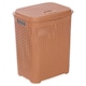 image 1 of 55L Plastic Rattan Laundry Basket | Cream | 1